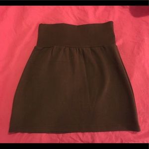 Simple brown mini skirt